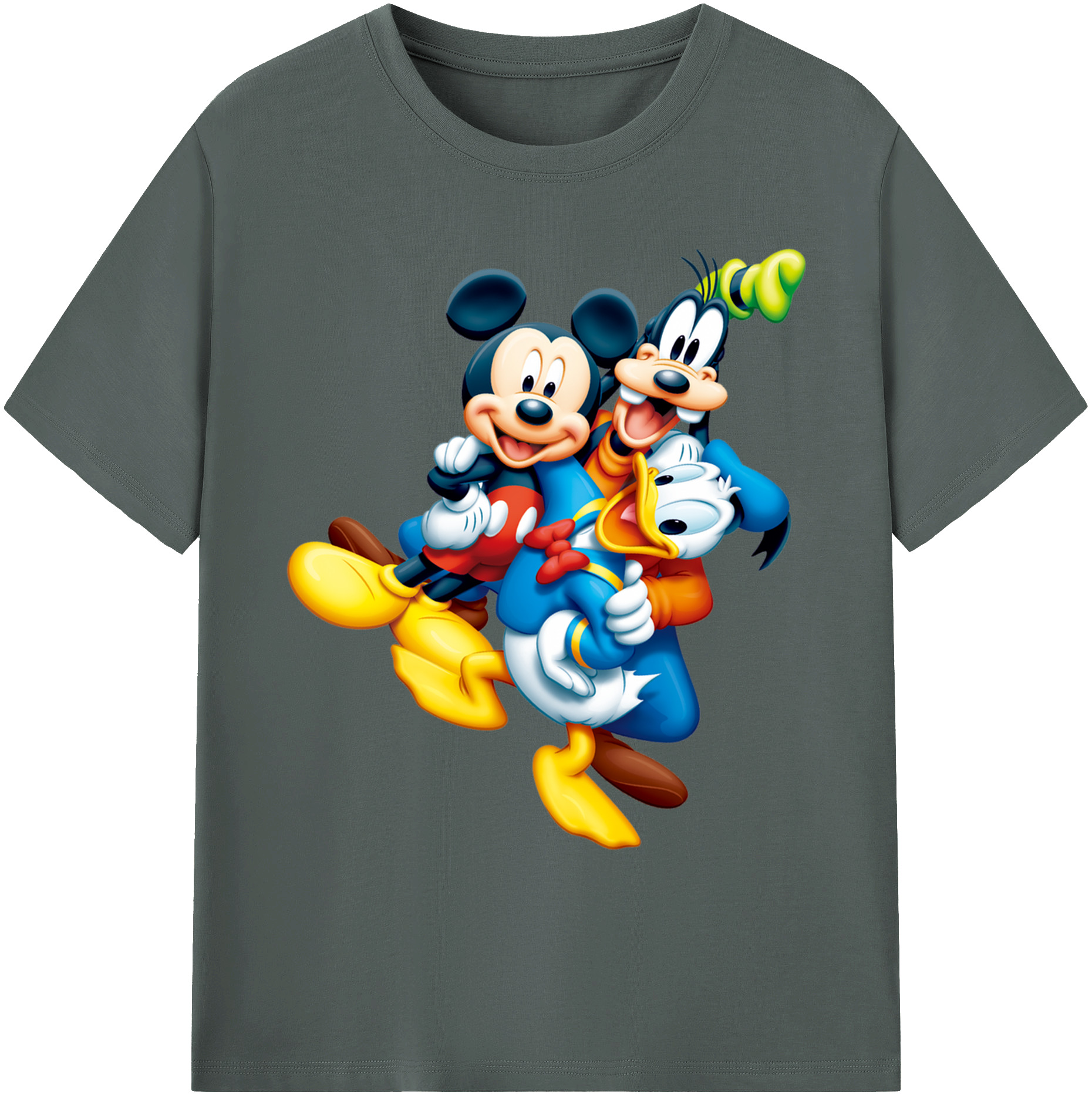 ミッキーマウス Mickey Mouse 綿100％ メンズ半袖Tシャツ｜肌触りやわらか＆通気性